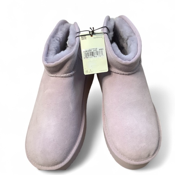 Fireside by Dearform Genuine Shearling Lilac Boot Size 9 Coquette Girl Fairycore - Picture 2 of 10